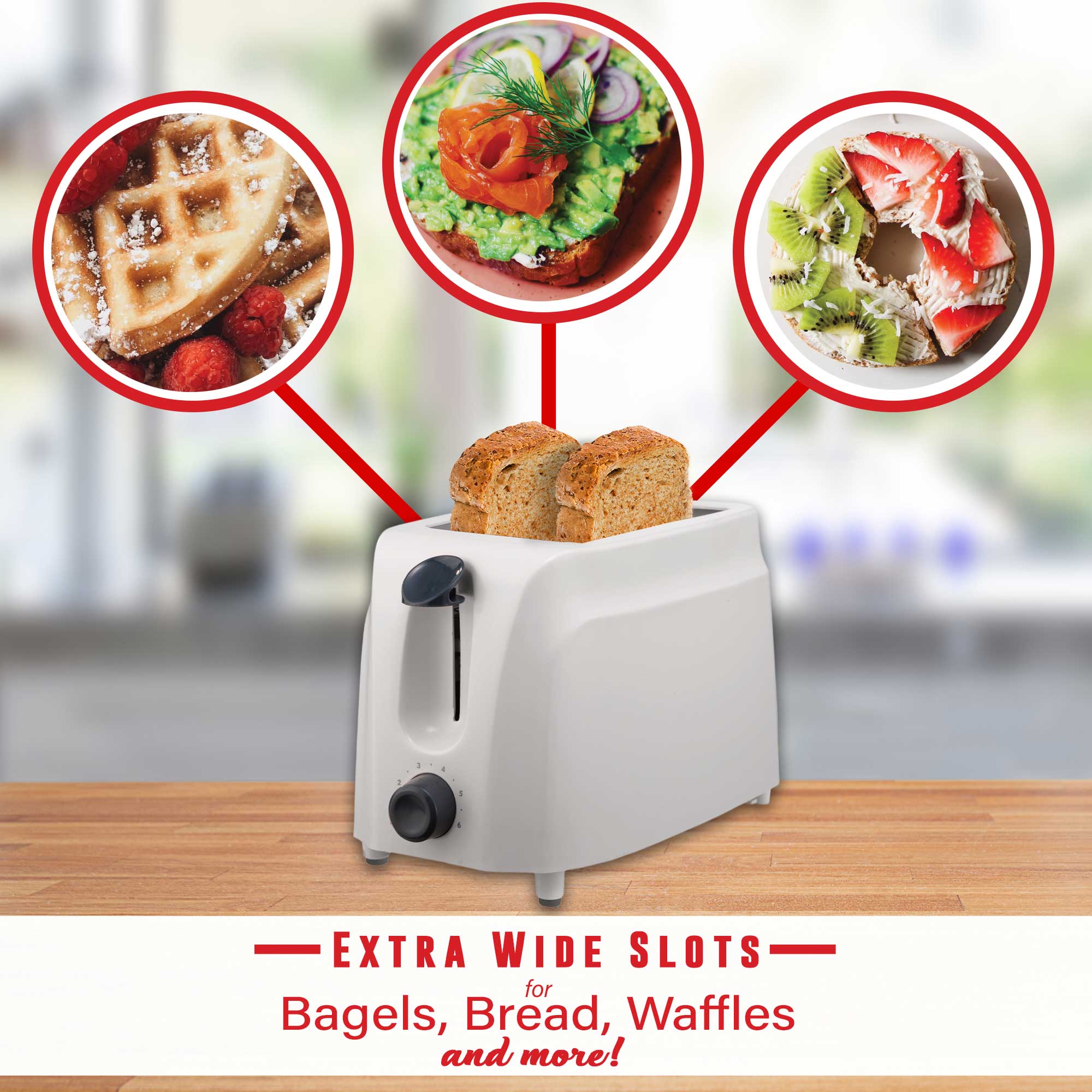  Brentwood Appliances Cool-Touch 2-Slice Retro Toaster