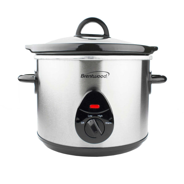 Brentwood SC130S 3 Quart Slow Cooker, Stainless Steel Brentwood Appliances