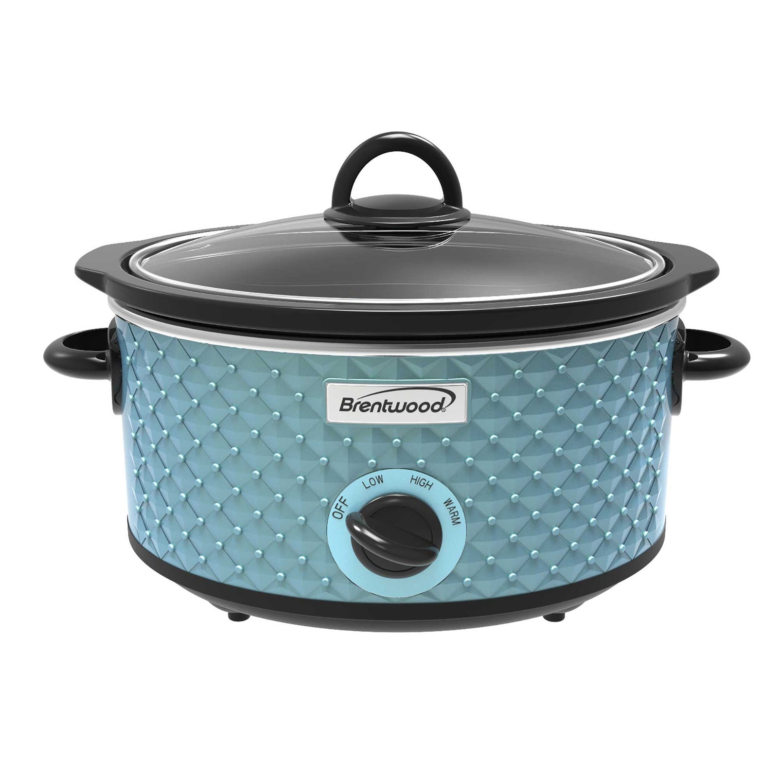 Brentwood SC-136BL 3.5-Quart Diamond Pattern Slow Cooker, Blue