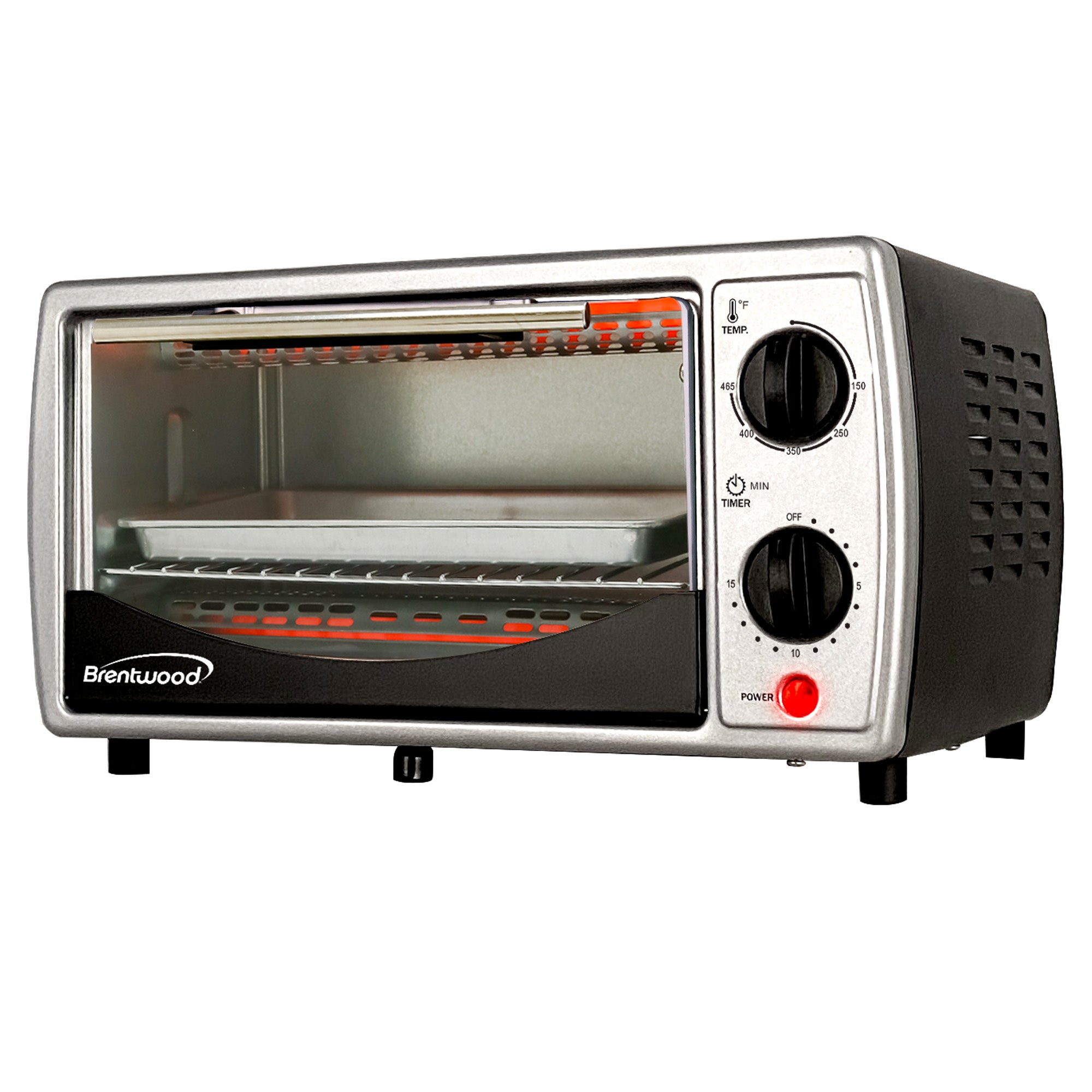 Brentwood Appliances TS-345R 4-Slice Toaster Oven, Red