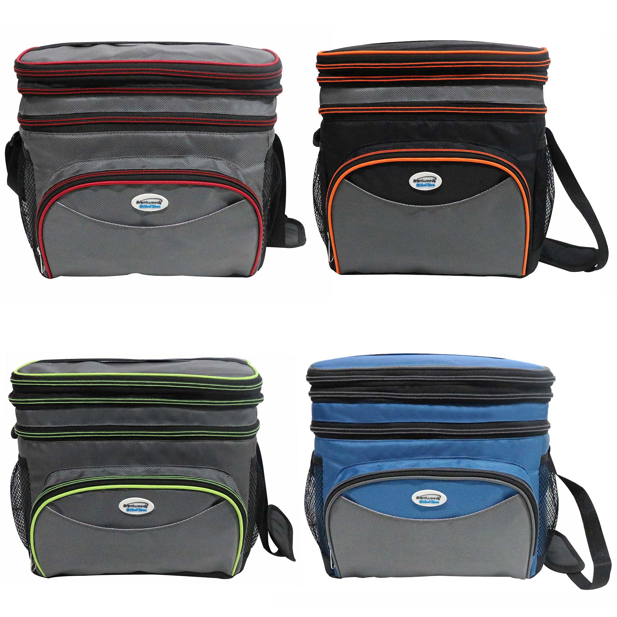 Brentwood Kool Zone CB-601  Insulated Cooler Bag with Hard Liner, 6-Can