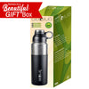 Brentwood GeoJug G-1024BK 24oz Stainless Steel Vacuum Insulated Water Bottle, Black