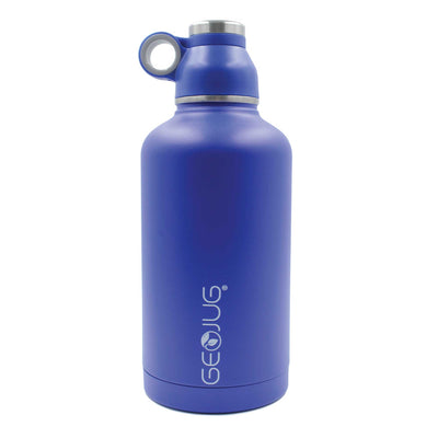 Brentwood GeoJug G-1064BL 64oz Stainless Steel Vacuum Insulated Water Bottle, Blue