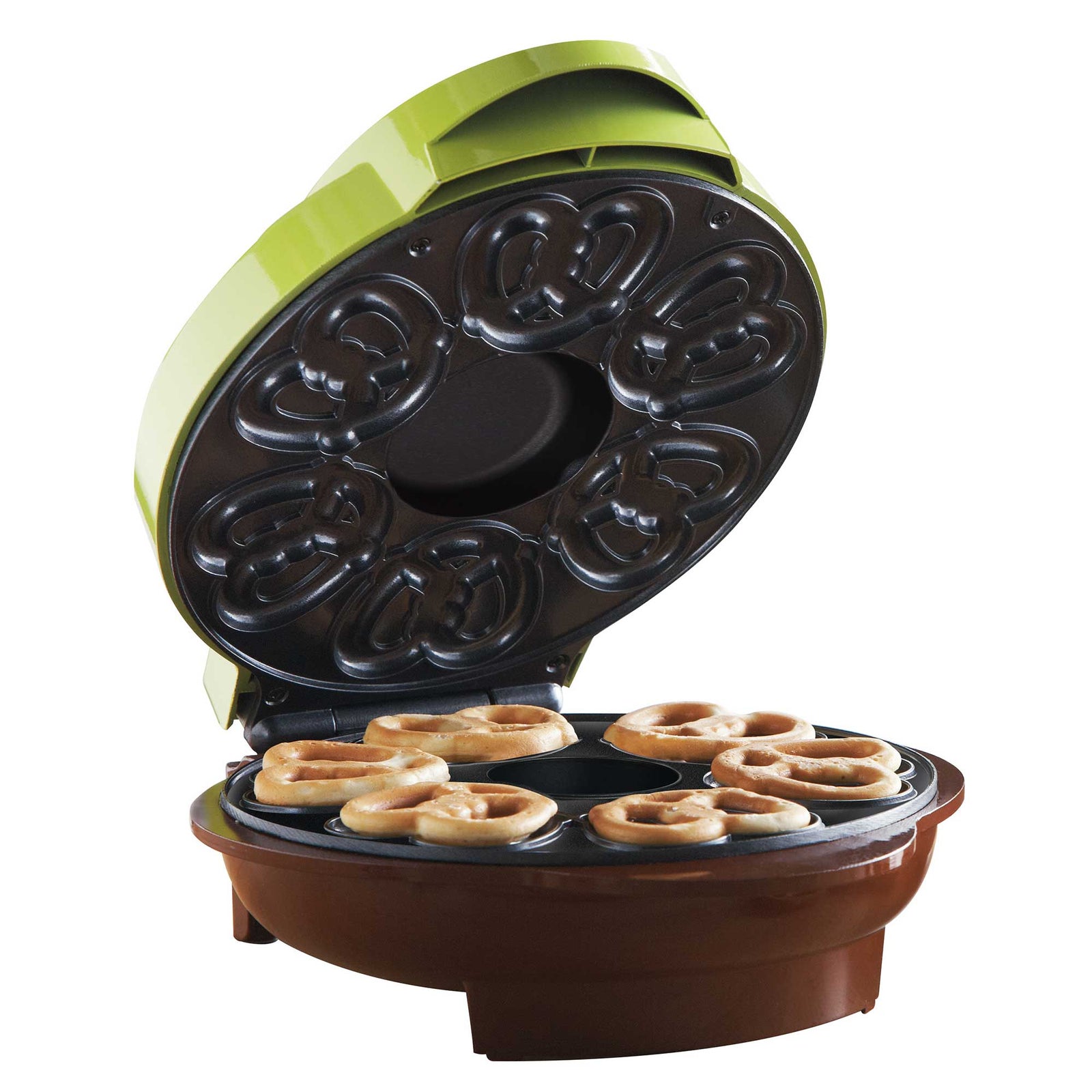 Brentwood TS-251 Non-Stick Mini Pretzel Maker Machine, Green