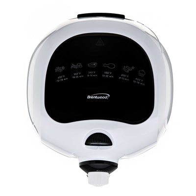 Brentwood AF-350W 3.7Qt 1400W Electric Air Fryer with Timer & Temp. Control, White