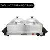 Brentwood BF-215 3-Quart 2 Pan Buffet Server and Warming Tray, Brushed Stainless Steel