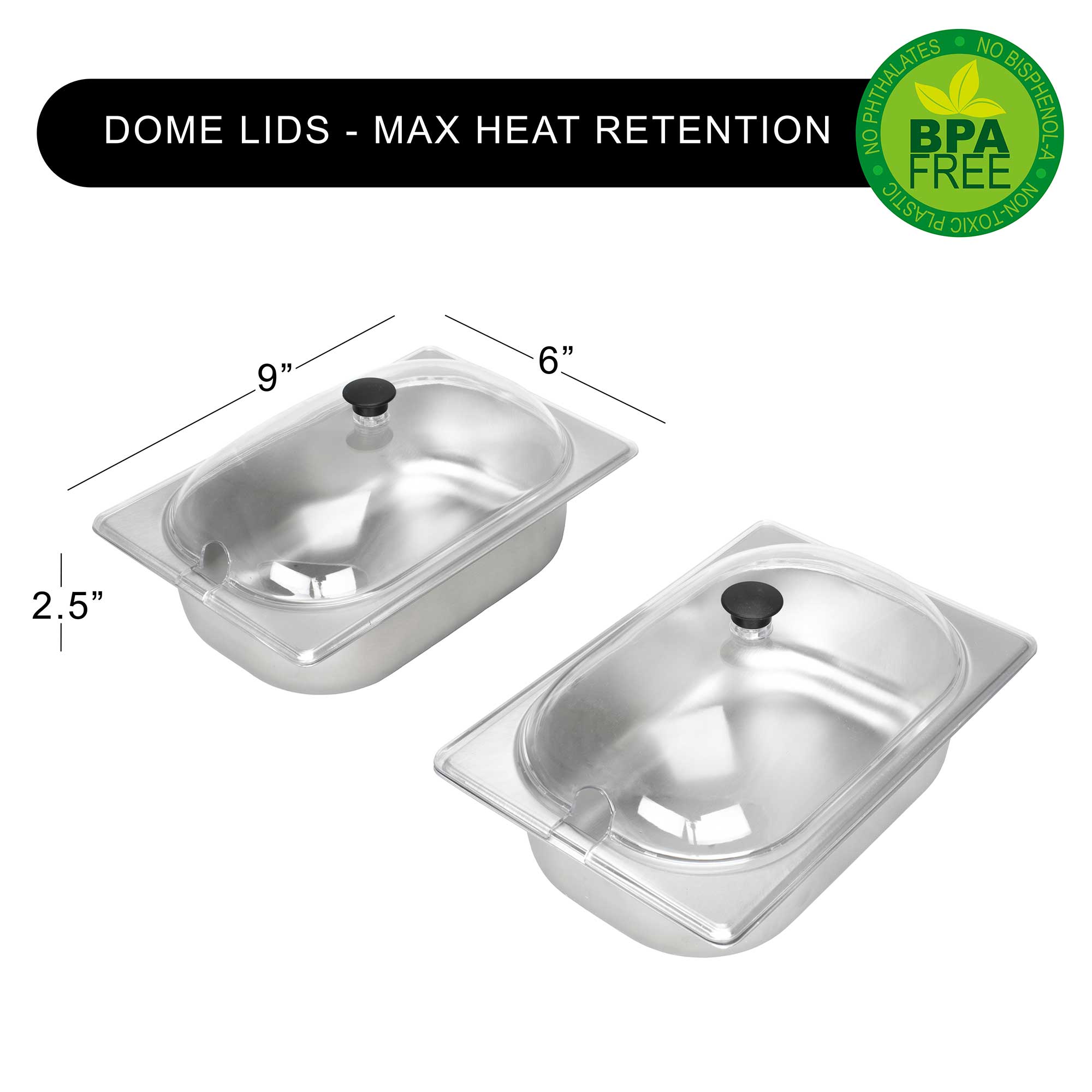 Brentwood BF-215 3-Quart 2 Pan Buffet Server and Warming Tray, Brushed Stainless Steel