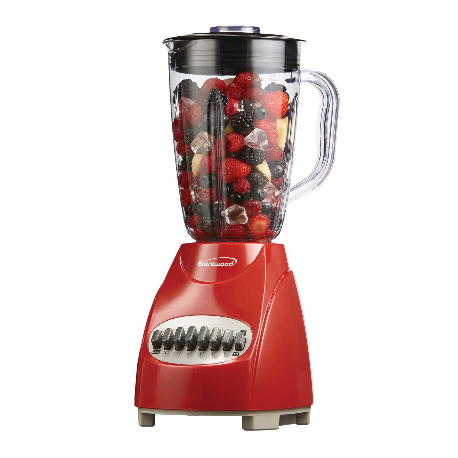 Brentwood JB-220R 12-Speed + Pulse Blender, Red