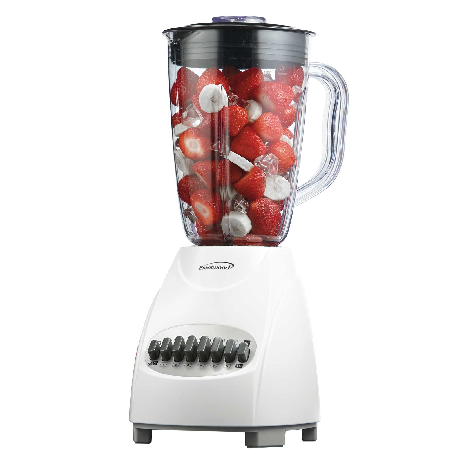 Brentwood JB-220W 12-Speed + Pulse Blender, White