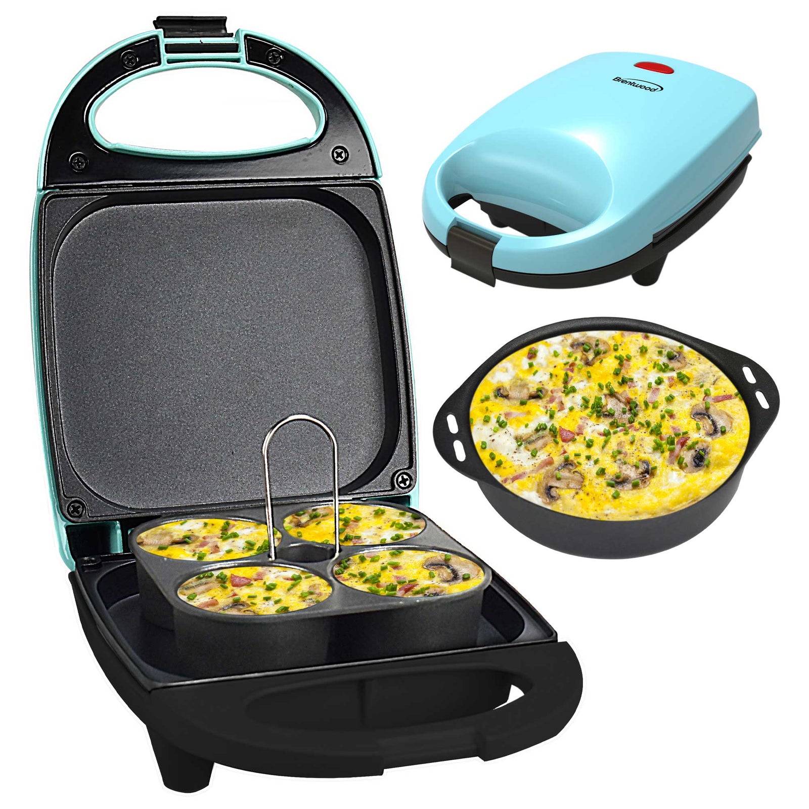 Brentwood TS-256BL Mini Sous Vide Style Egg Bite Maker, Blue