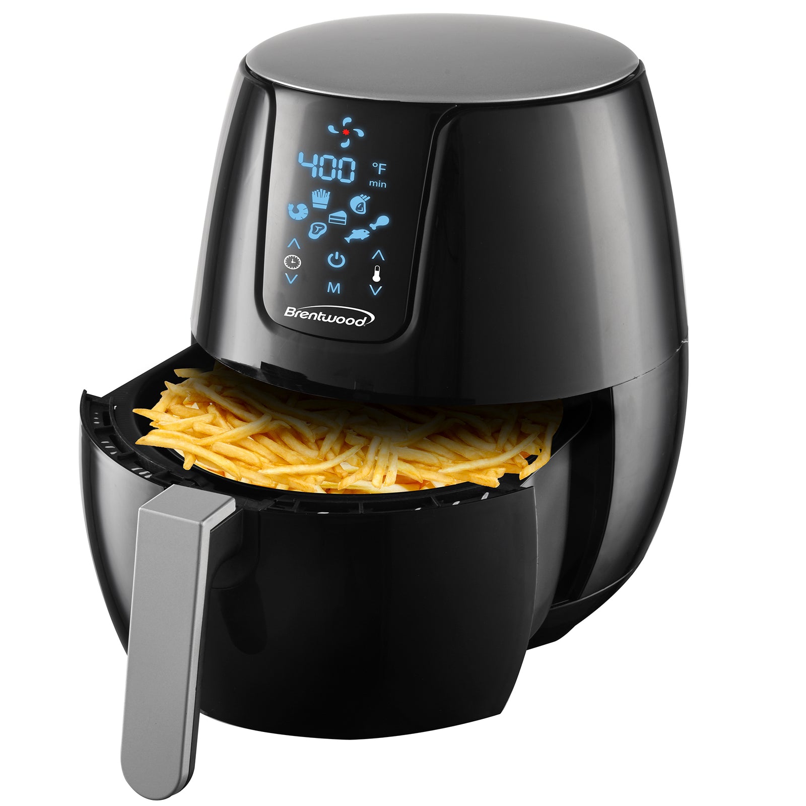 Brentwood AF-500DBK 5-Quart Extra Large Electric Digital Air Fryer, Timer & Temp. Control
