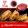 Brentwood AR-137R 5-Piece Non-Stick Arepa Maker, Red