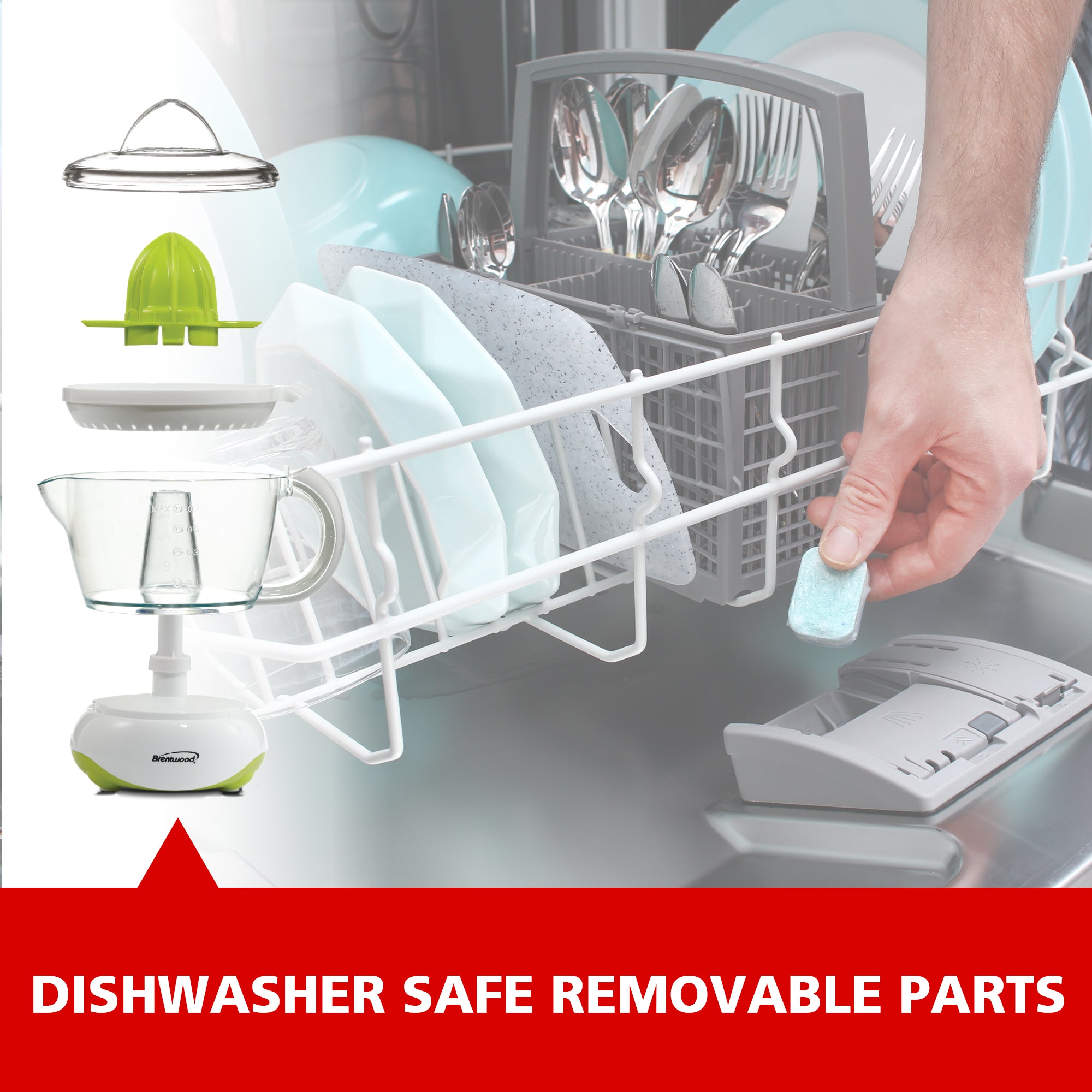 Brentwood J-15 24oz Electric Citrus Juicer, White