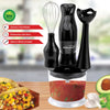 Brentwood HB-38BK 2 Speed Hand Blender and Food Processor with Balloon Whisk, Black