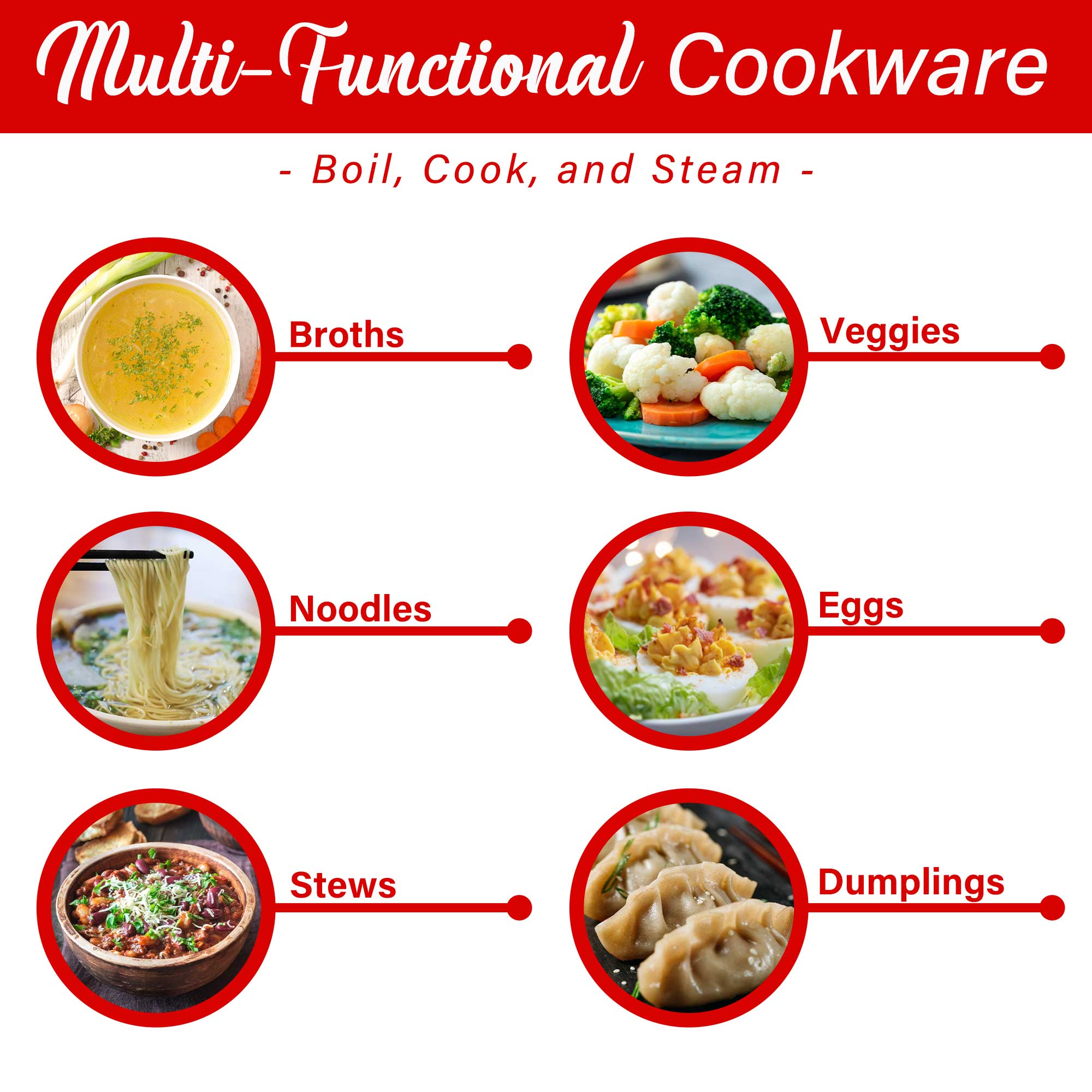 Brentwood HP-3019BK 1.9-Quart Stainless Steel Cordless Electric Hot Pot Cooker and Food Steamer, Stainless Steel