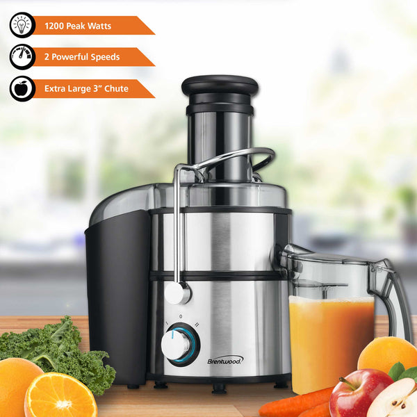 Brentwood JC-500 2-Speed 1200-Watt Juice Extractor with Graduated Jar ...