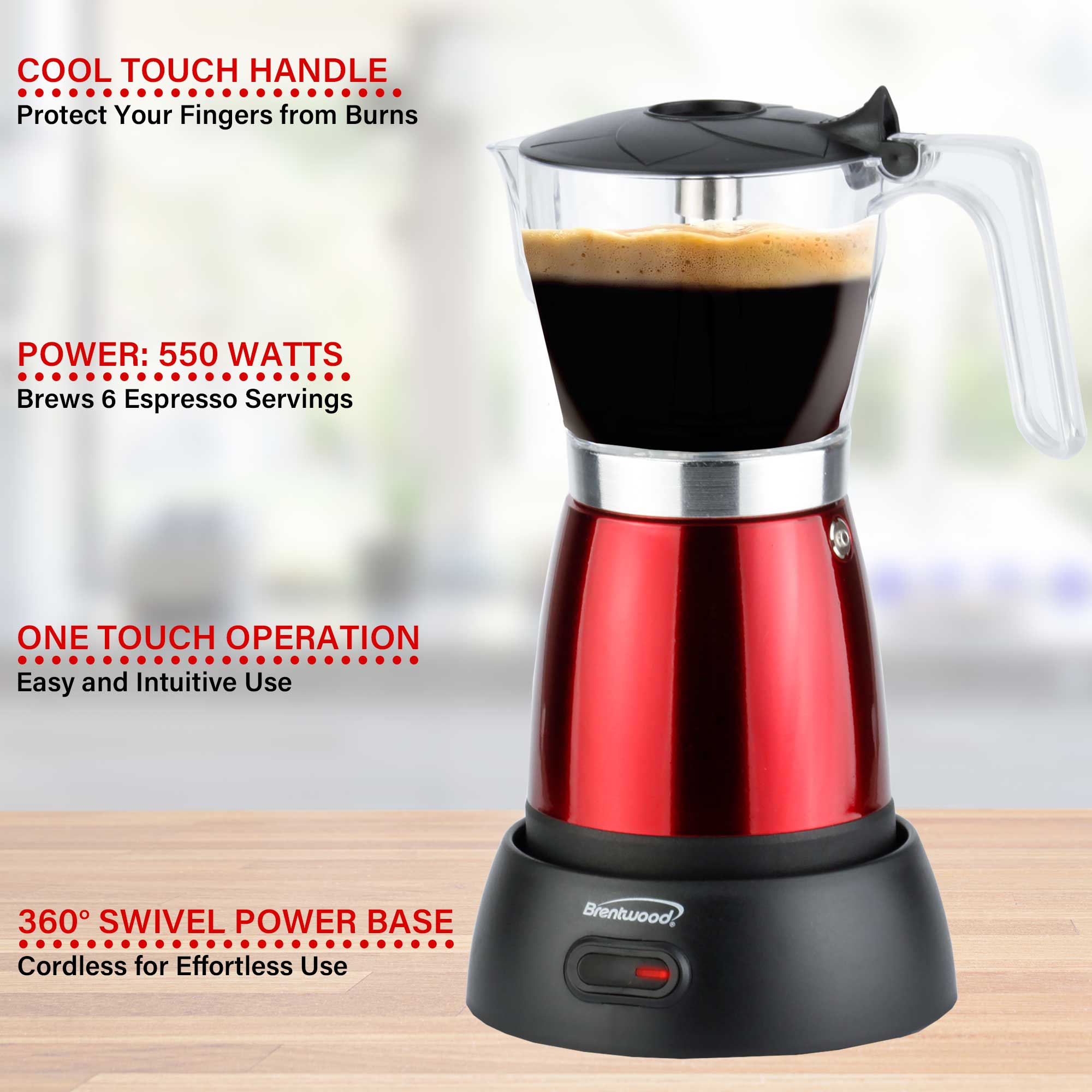 Electric Cuban Espresso Coffee Maker 6 Cups