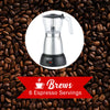 Brentwood TS-118S Cordless Electric Moka Pot Espresso Machine, 6-Servings