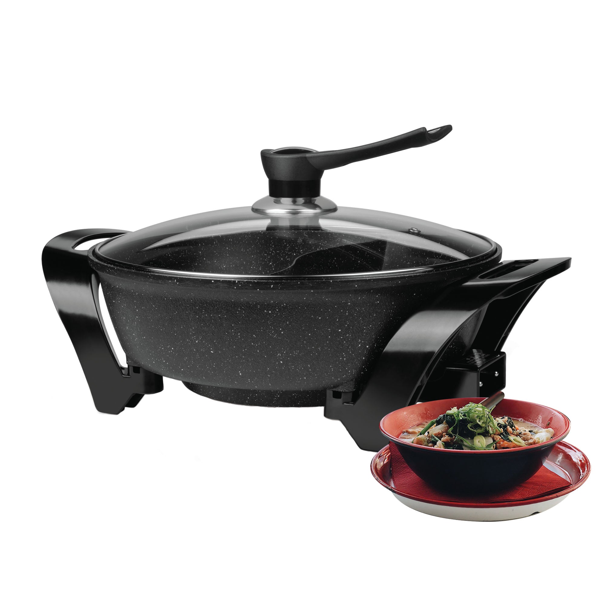 fikujap Pot de Pot Chaude électrique, Pot Shabu Shabu, 1300W 6L / 38 cm Poêle électrique pour 3 à 10 Personnes, Elektro Hot-Pot fikujap Pot de Pot Chaude électrique, Pot Shabu Shabu, 1300W 6L / 38 cm Poêle électrique pour 3 à 10 Personnes, Elektro Hot-Pot