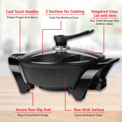 WSIKGHU Electric Hob 220V 6L Twin Hot Pot Shabu Induction Frying Pan Soup Pot Cookware Electric Hot Pot Non-Stick Chinese Hot Pot WSIKGHU Electric Hob 220V 6L Twin Hot Pot Shabu Induction Frying Pan Soup Pot Cookware Electric Hot Pot Non-Stick Chinese Hot Pot