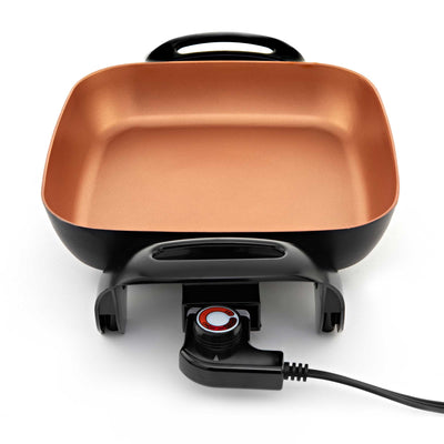 Brentwood SK-66 12-Inch Non-Stick Copper Electric Skillet with Glass Lid