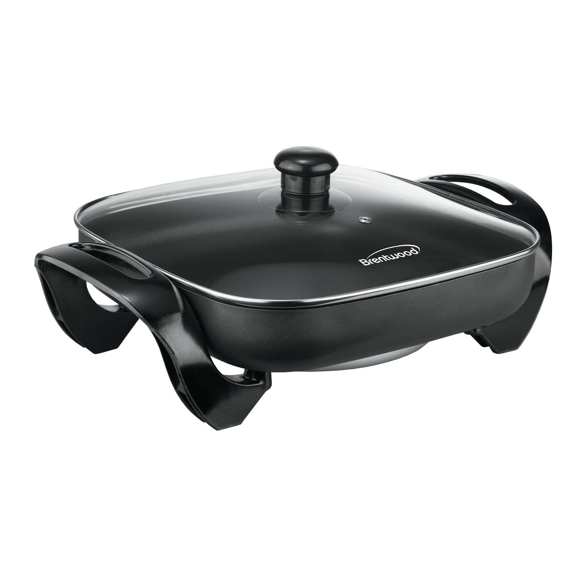 Brentwood SK-65 12-Inch Non-Stick Electric Skillet with Glass Lid, Bla ...