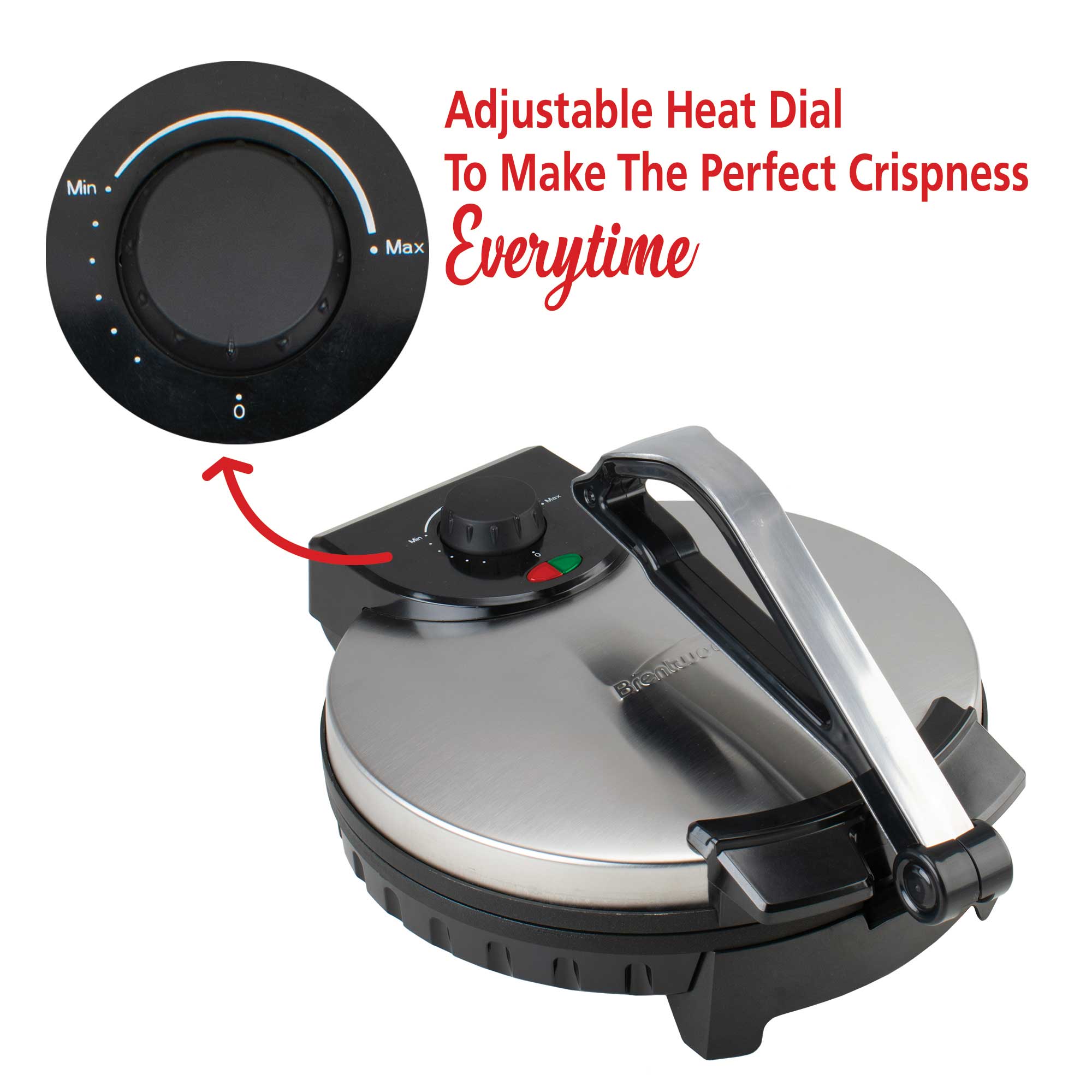 Brentwood TS-128 Stainless Steel Non-Stick Electric Tortilla Maker, 10 ...
