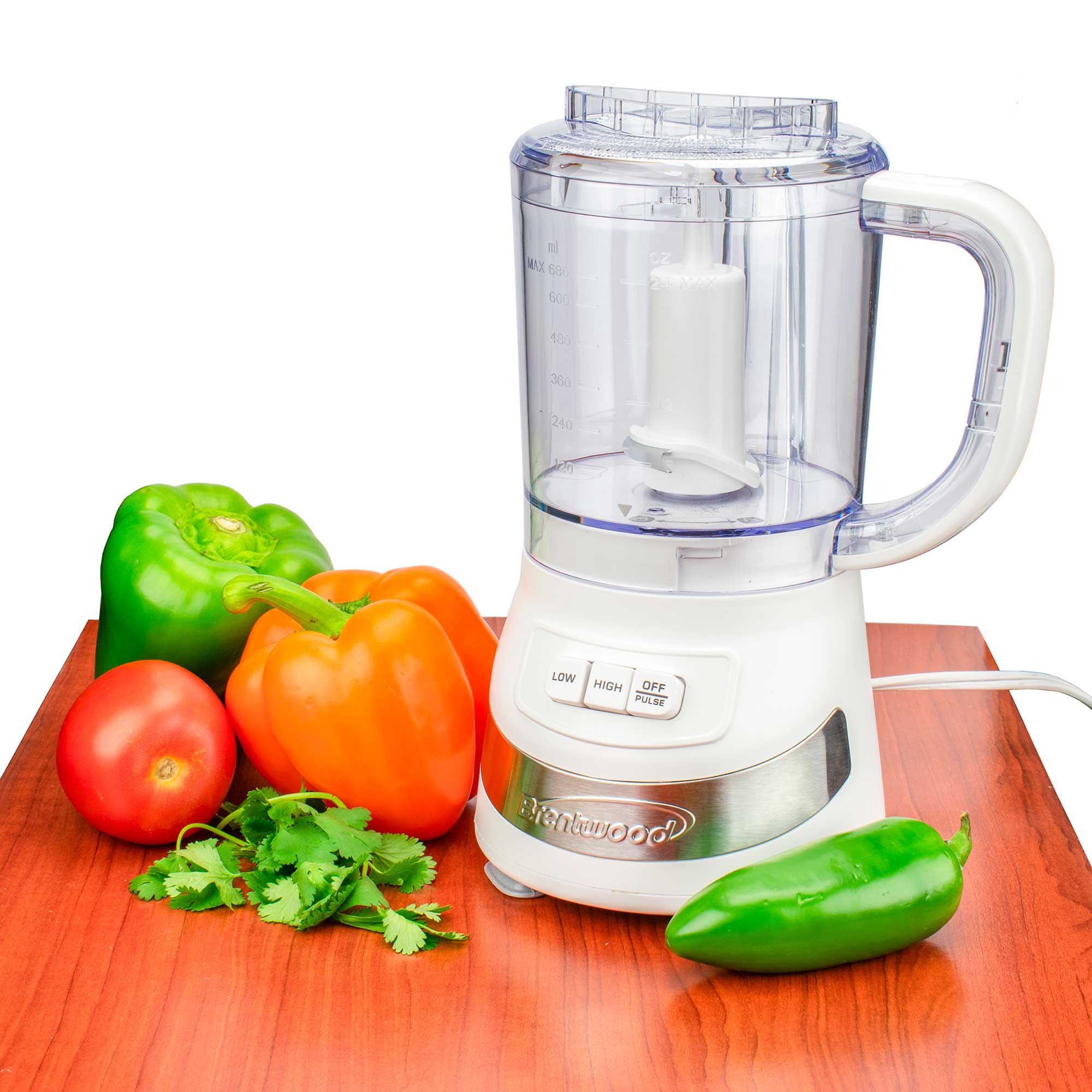 Brentwood FP-549W 3-Cup Food Processor, White