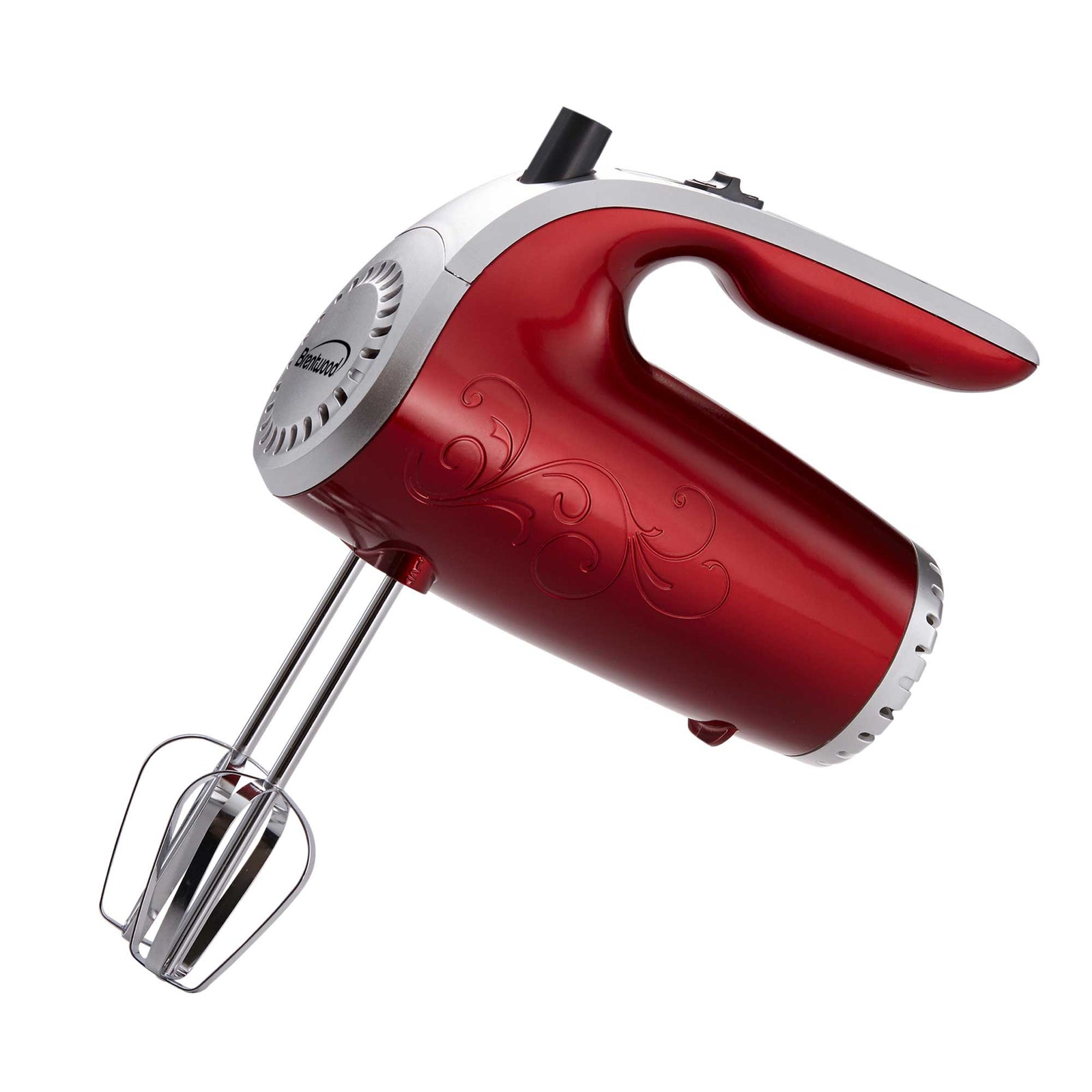 Brentwood HM-48R Lightweight 5-Speed Electric Hand Mixer, Red