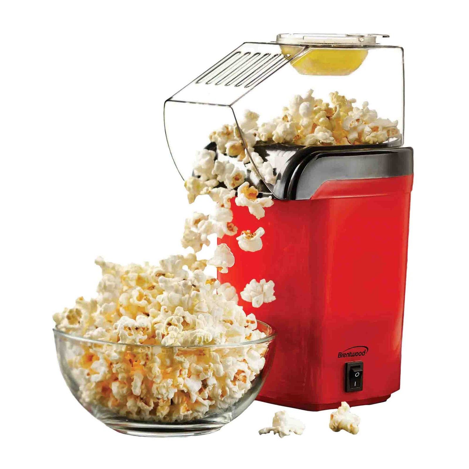 Brentwood PC-486R 8-Cup Hot Air Popcorn Maker, Red