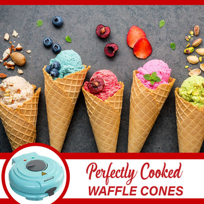 Brentwood TS-1405BL 750w Waffle Cone Maker, Blue