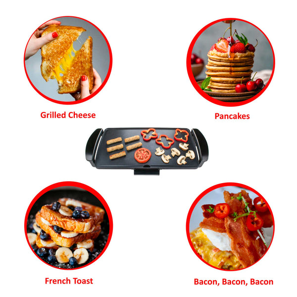 Brentwood TS819 NonStick Electric Griddle with Drip Pan, 9 x 18 Inch