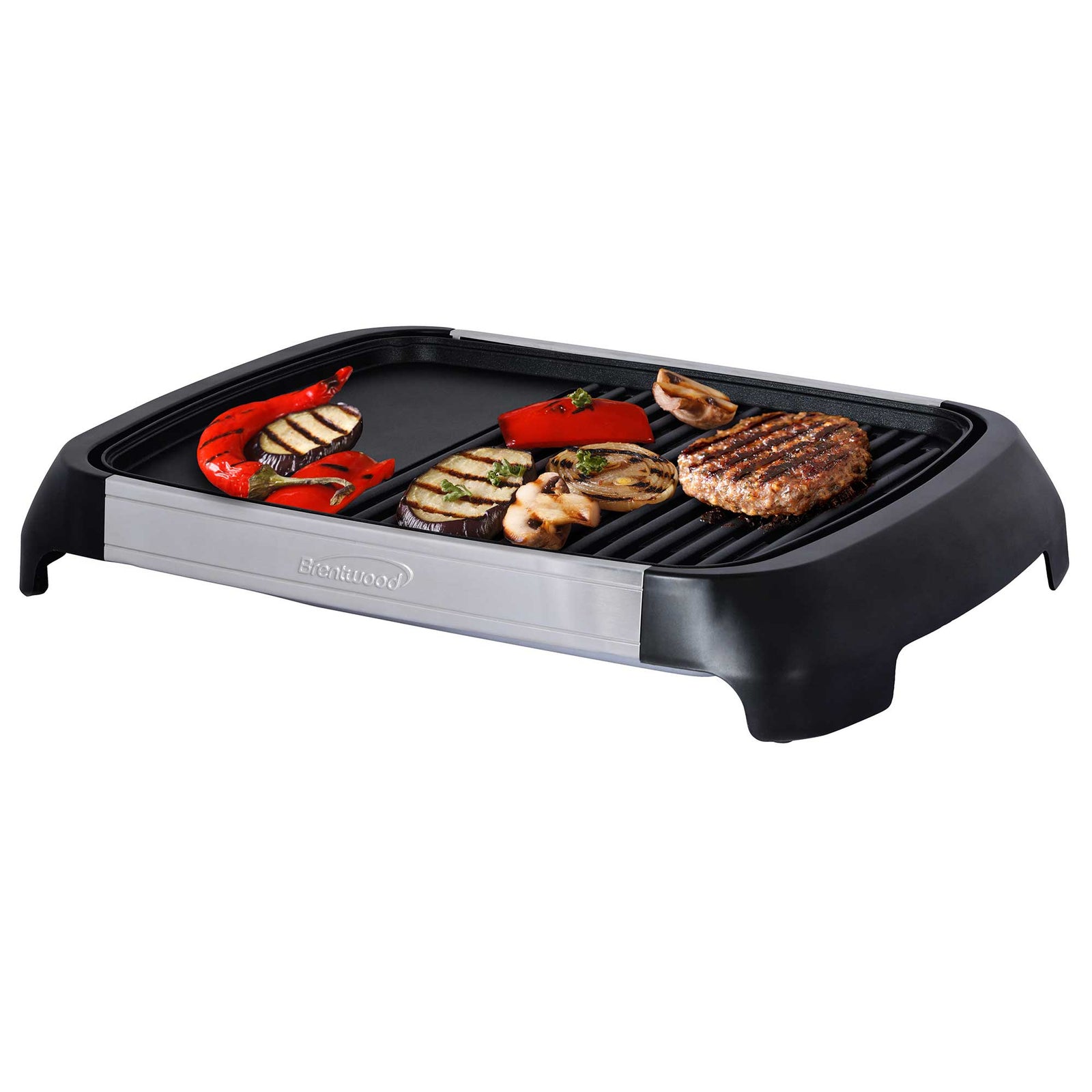 Brentwood Select TS-641 1200-Watt Electric Indoor Grill & Griddle, Stainless Steel