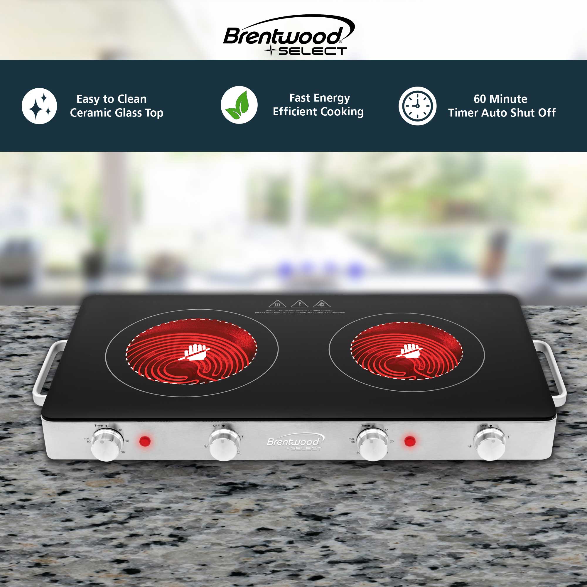 Portable Ceramic Infrared Cooktop/ 1000W