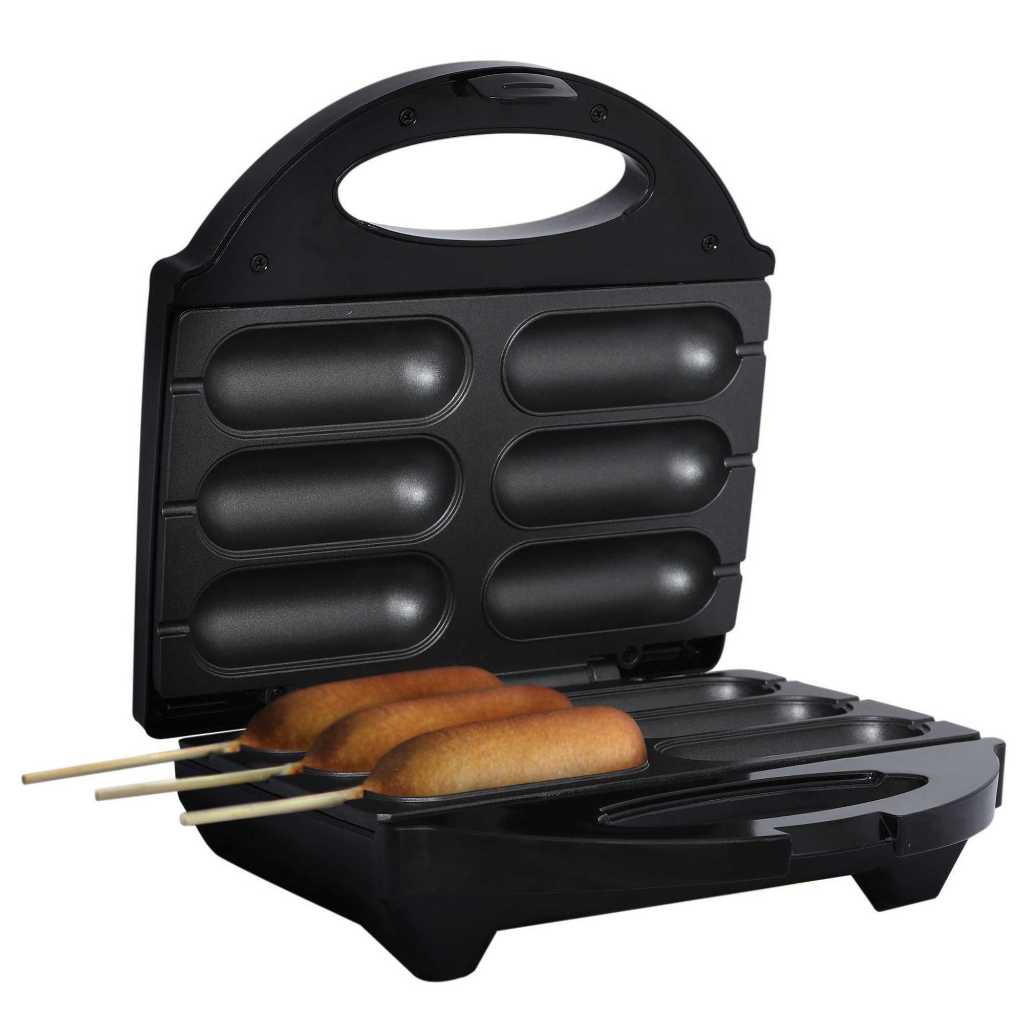Brentwood TS-601S Non-Stick 6 Mini Corn Dog Maker, Stainless Steel