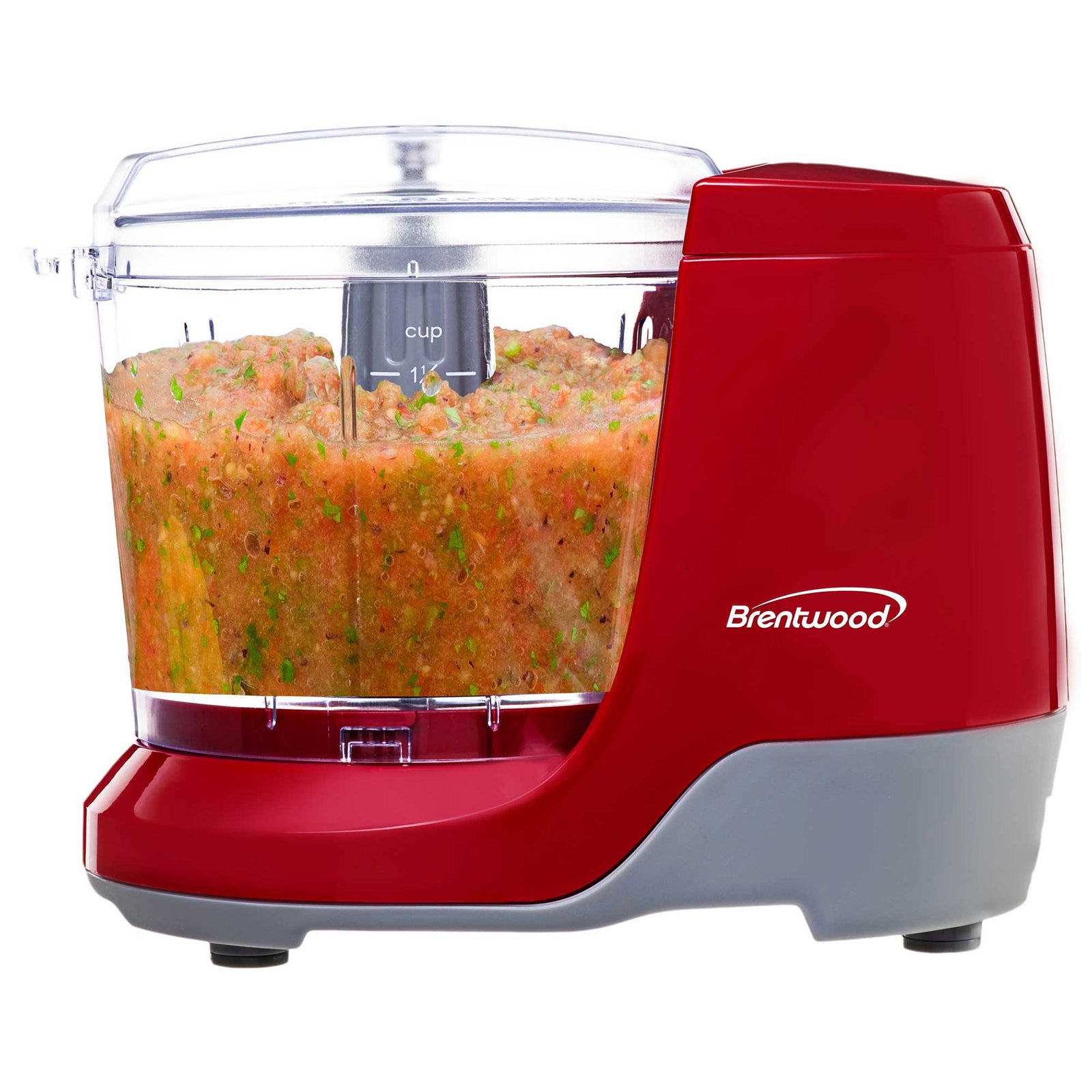 Brentwood MC-109R 1.5 Cup Mini Food Chopper, Red