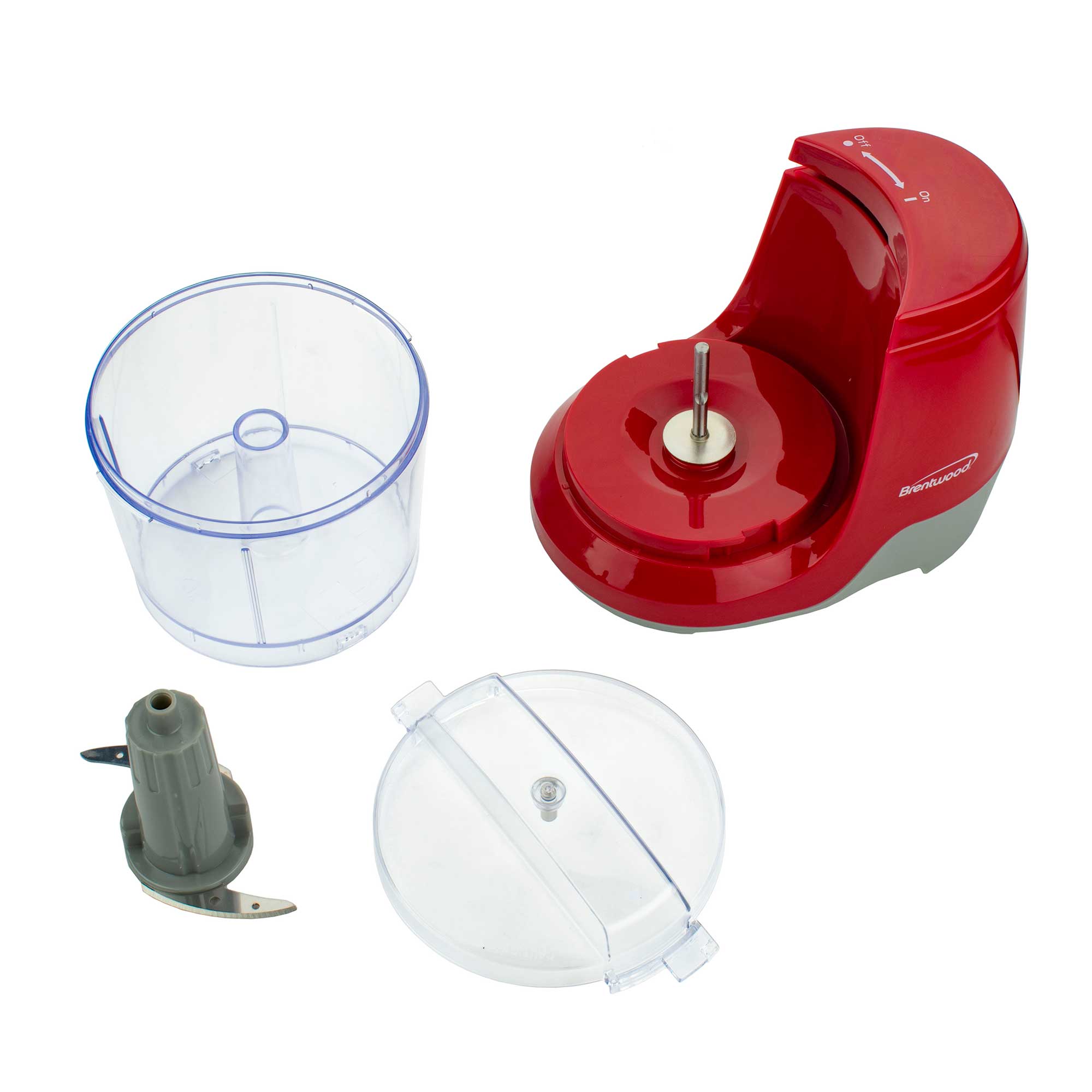 Brentwood MC-109R 1.5 Cup Mini Food Chopper, Red