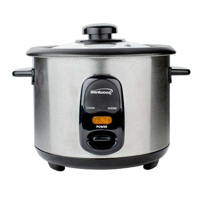 Brentwood TS-20 10-Cup Uncooked/20-Cup Cooked Rice Cooker, Stainless Steel