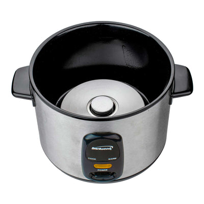 Brentwood TS-10 5-Cup Uncooked/10-Cup Cooked Rice Cooker, Stainless Steel