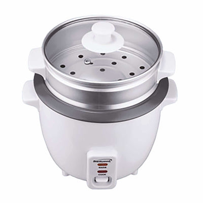 Brentwood TS-600S 5-Cup Uncooked/10-Cup Cooked Rice Cooker and Food Steamer, White