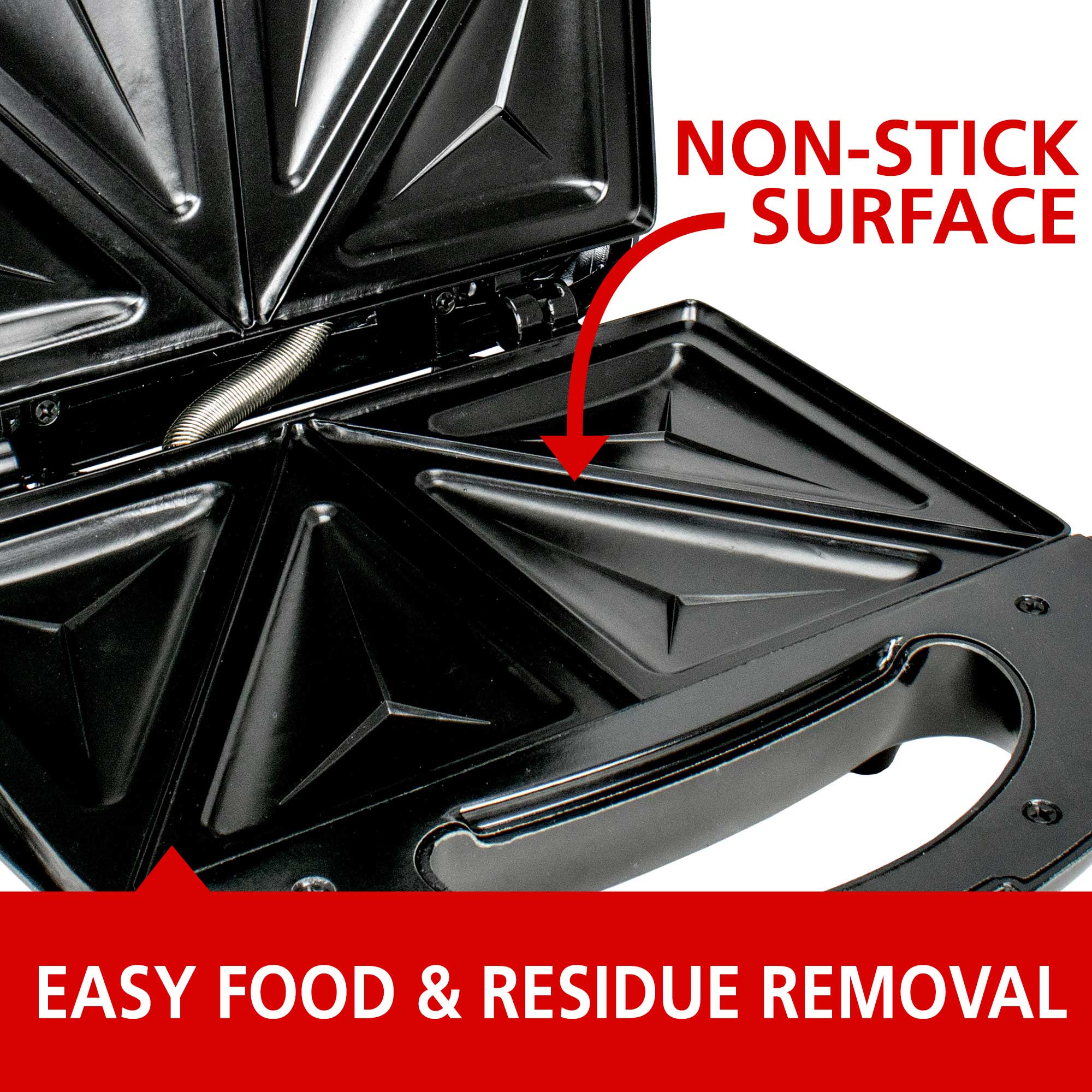 Brentwood TS-240W Non-Stick Compact Dual Sandwich Maker, White