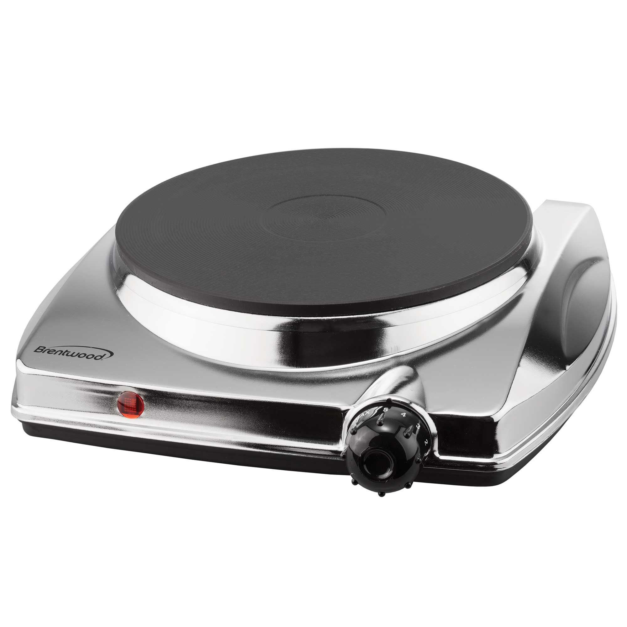 Brentwood TS-337 1000w Electric Hotplate, Silver - Brentwood Brentwood TS-337 1000w Electric Hotplate, Silver - Brentwood