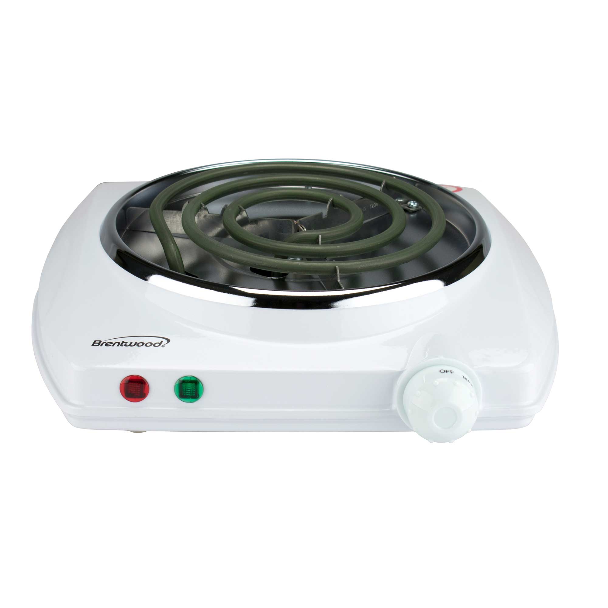 Brentwood TS-322 1000w Single Electric Burner, White