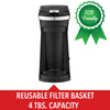 Brentwood TS-1101BK K-Cup® Single Serve Coffee Maker with Reusable Filter Basket, Black
