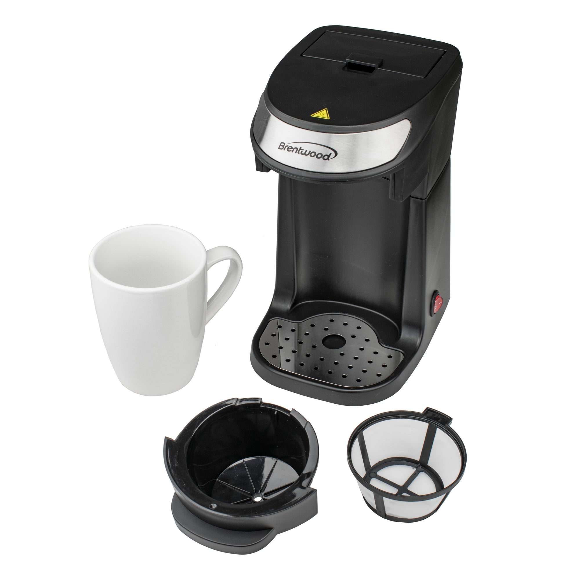 Brentwood Portable Single Serve Coffee Maker With 14oz Travel Mug