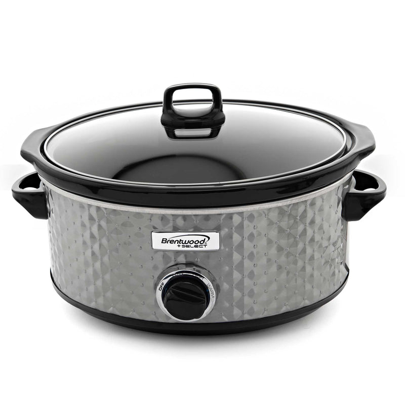 Brentwood Select SC-157S 7 Quart Slow Cooker, Silver