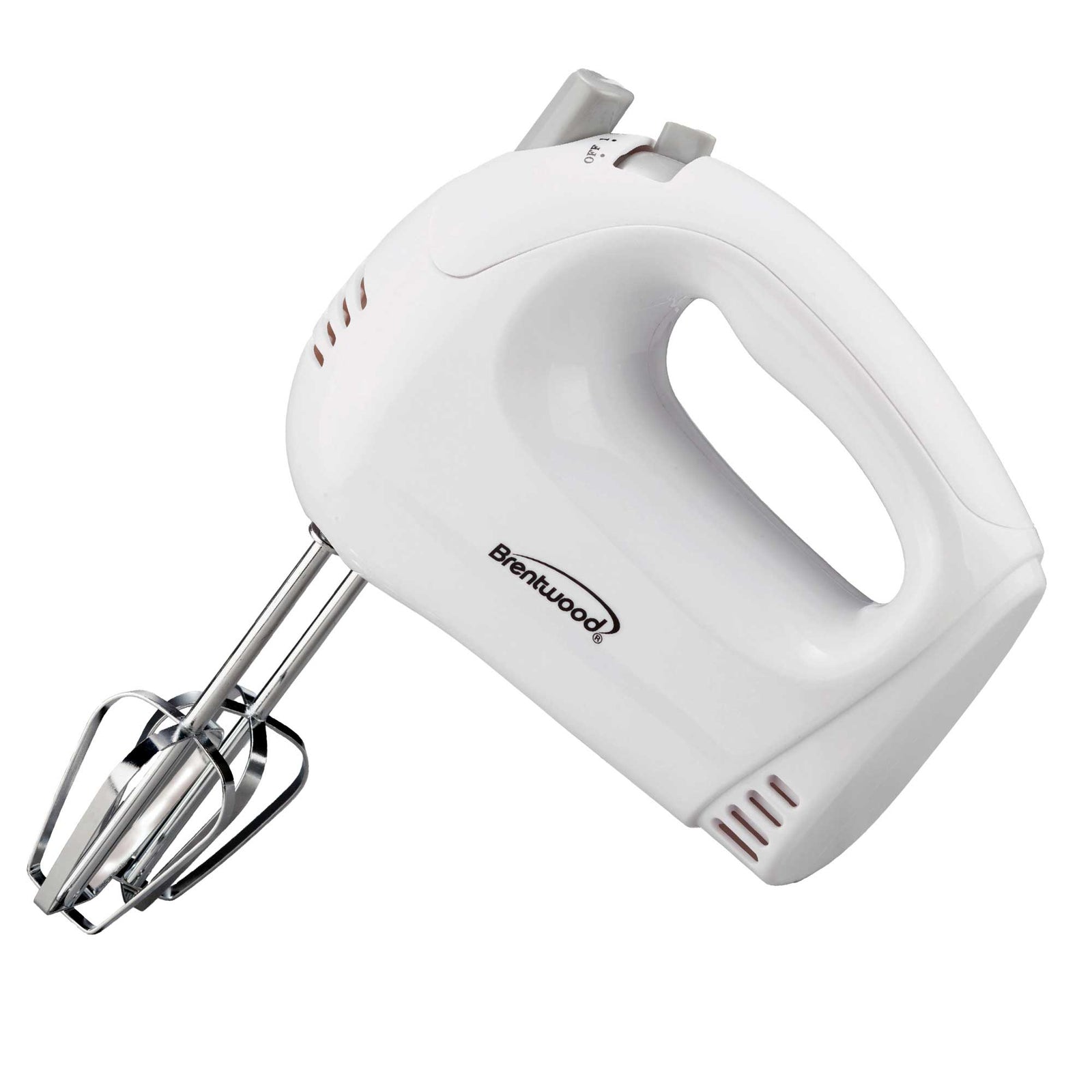 Brentwood HM-45 Lightweight 5-Speed Electric Hand Mixer, White