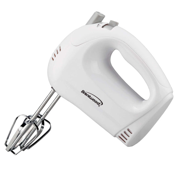 Brentwood HM45 Lightweight 5Speed Electric Hand Mixer, White