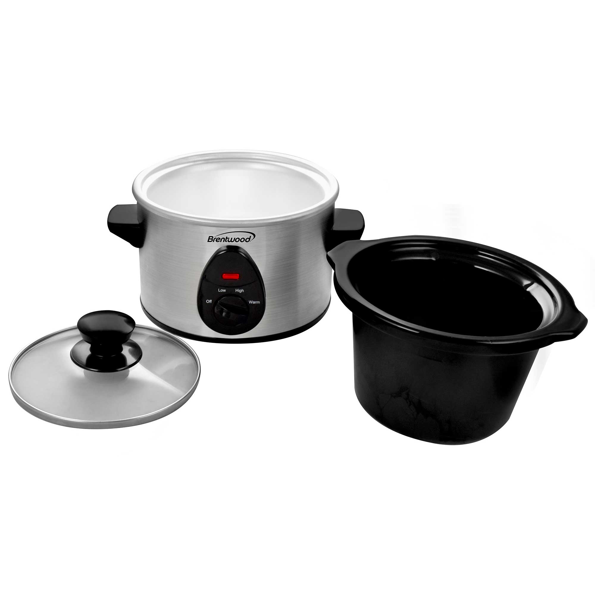 Brentwood SC-115S 1.5 Quart Slow Cooker, Stainless Steel