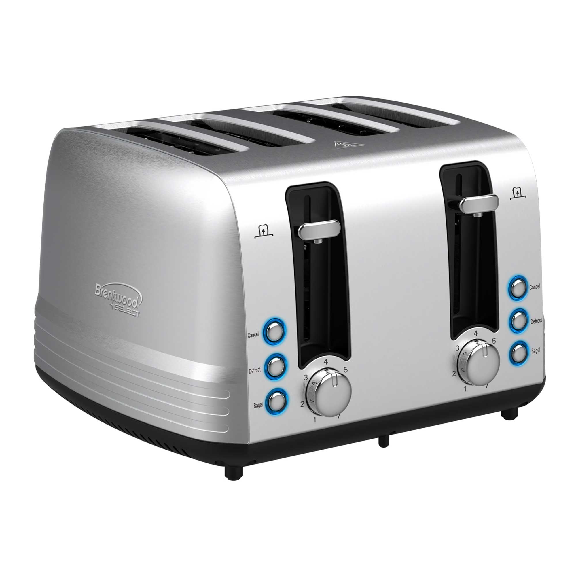 Brentwood Select TS-447S Extra Wide 4-Slice Toaster, Stainless Steel